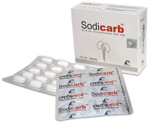 Sodicarb 600mg, 15 Tablets per Strip.