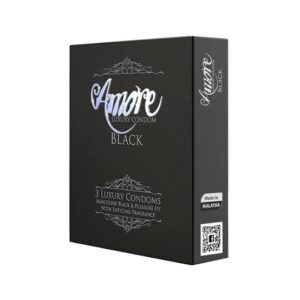 Amore Black Laxury Condom 1×3pices