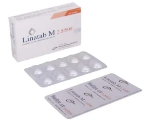Linatab M 2.5 mg+500 mg (Tablet),10tablets per strip