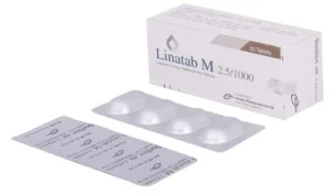 Linatab M 2.5 mg+1000 mg (Tablet),4tablets per strip