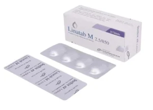 Linatab M 2.5 mg+850 mg (Tablet),4tablets per strip