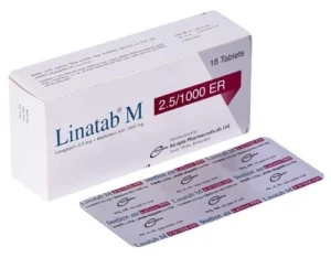 Linatab M ER 2.5 mg+1000 mg (Tablet),6tablets per strip