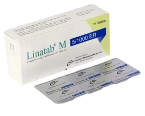 Linatab M ER 5 mg+1000 mg (Tablet),6tablets per strip