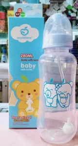 Baby Feeder Apple Bear Baby Feeder Plastic Bottle with Silicone Nipple 60ml