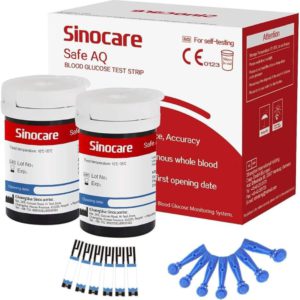 Sinocare Safe AQ Blood Glucose Test Strip – 25 Strips