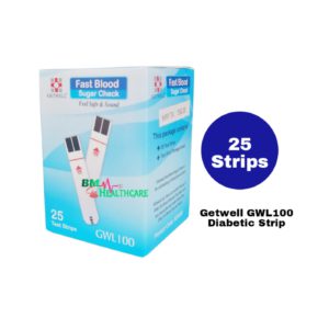 25 Pcs Test Strip of Getwell GWL 100 Fast Blood Sugar Check