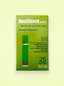 Best Check Blood Glucose Test Strips Vial 25 pcs
