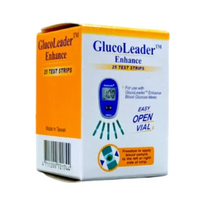 GlucoLeader Enhance (Blue) Blood Glucose Test Strips 25/Pc