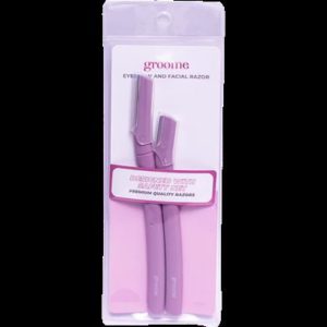 Groome Eyebrow and Facial Razor Pack of 2 Pcs