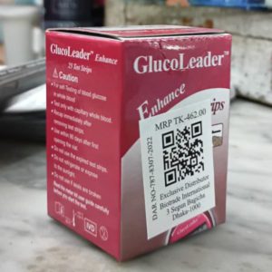 Glucoleader Enhance Blood Glucose Test Strips Red 25’s Pack