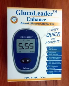 Glucoleader Enhance Blood Glucose Meter-Blue With 10 Test
