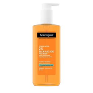 Neutrogena Clear & Defend 2% Salicylic Acid Facial Wash 200ml •