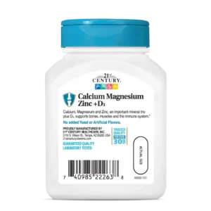 21st Century Cal Mag Zinc Plus D Tablets, 90 Count