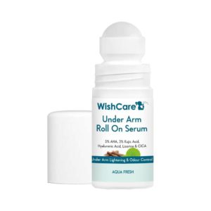 WishCare Underarm Roll On Serum – 5% AHA, 3% Kojic Acid,