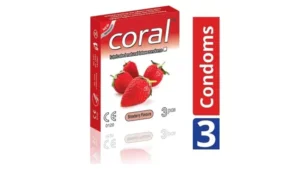 Coral Natural Strawberry Flavours Lubricated Condoms Malaysia 3