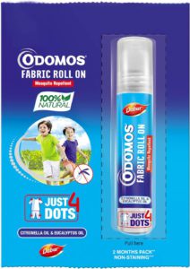 Original Indian Odomos Mosquito Repellant Fabric Roll On – 8ml |