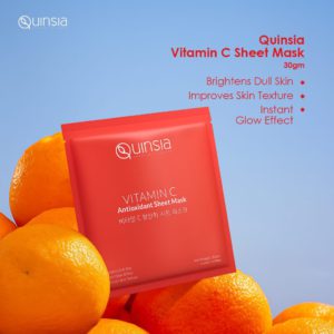 Quinsia Vitamin C Sheet Mask 30gm | Korean K-Beauty Mask